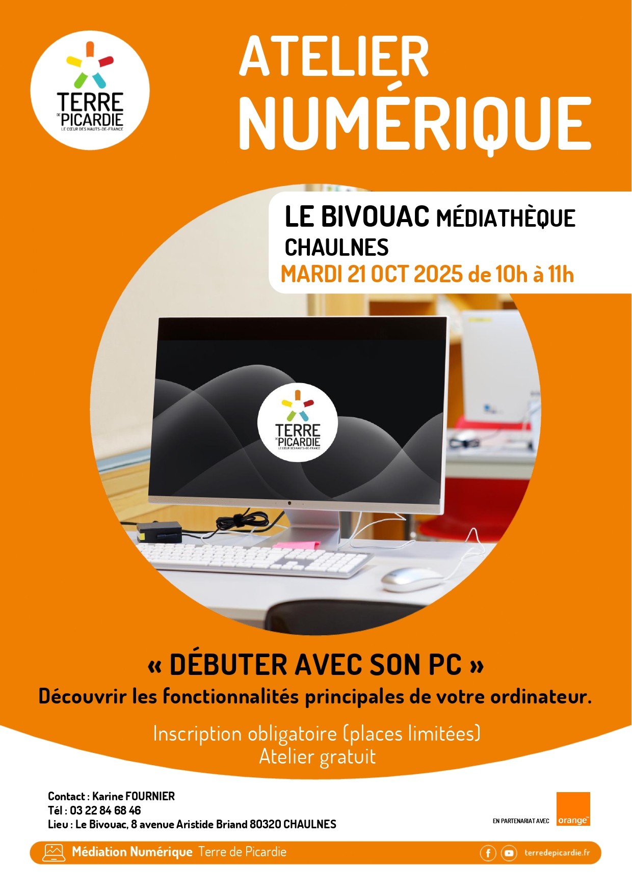 Lire la suite à propos de l’article Atelier numérique « Débuter avec son PC », le 21/10/2025