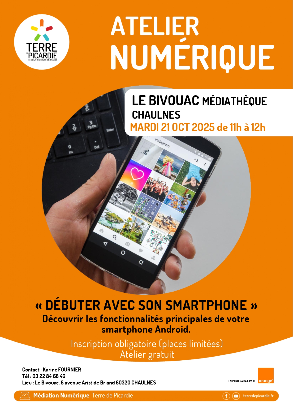 Lire la suite à propos de l’article Atelier numérique « Débuter avec son smartphone », le 21/10/2025
