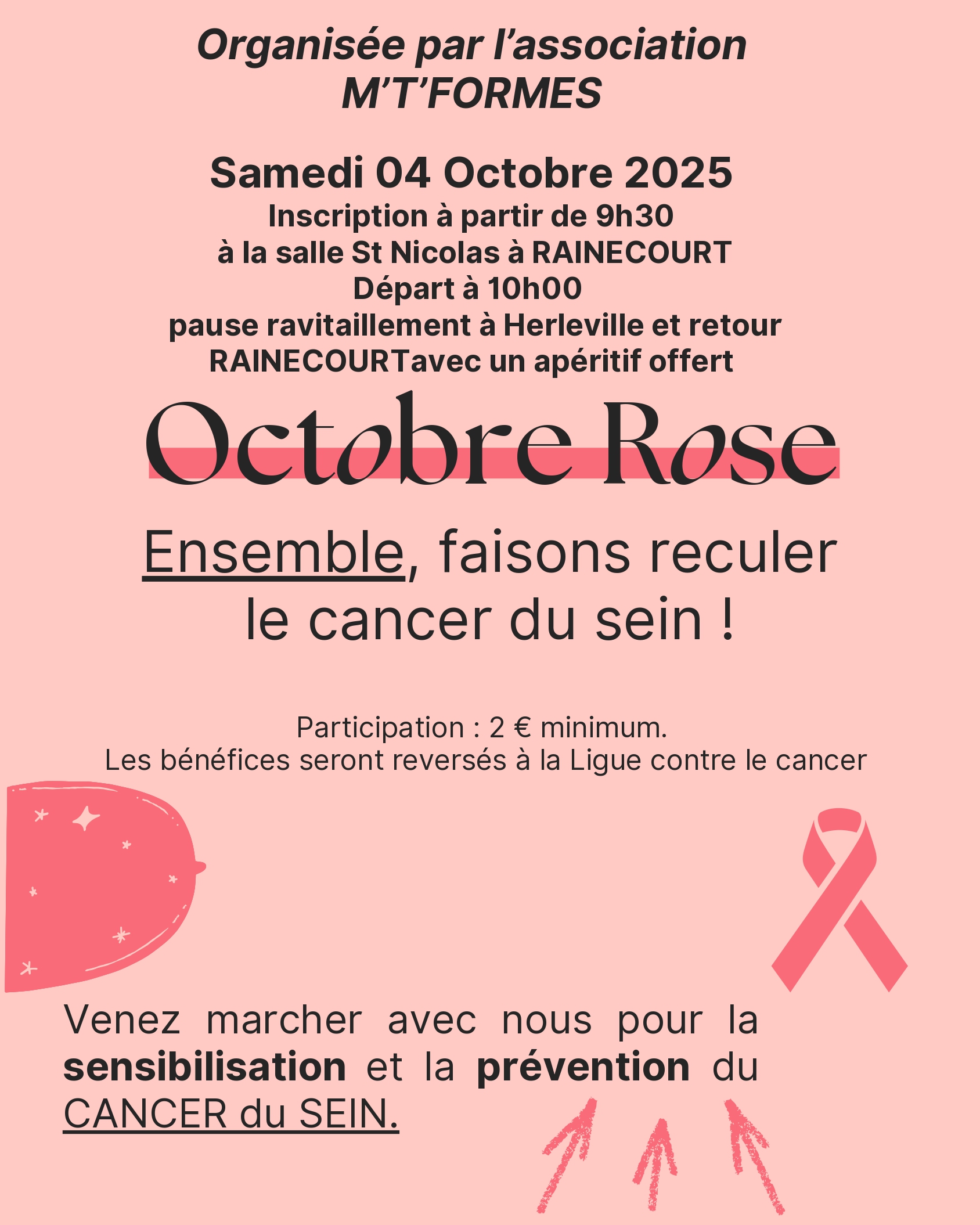 Octobre Rose avec l’association M’T’FORMES