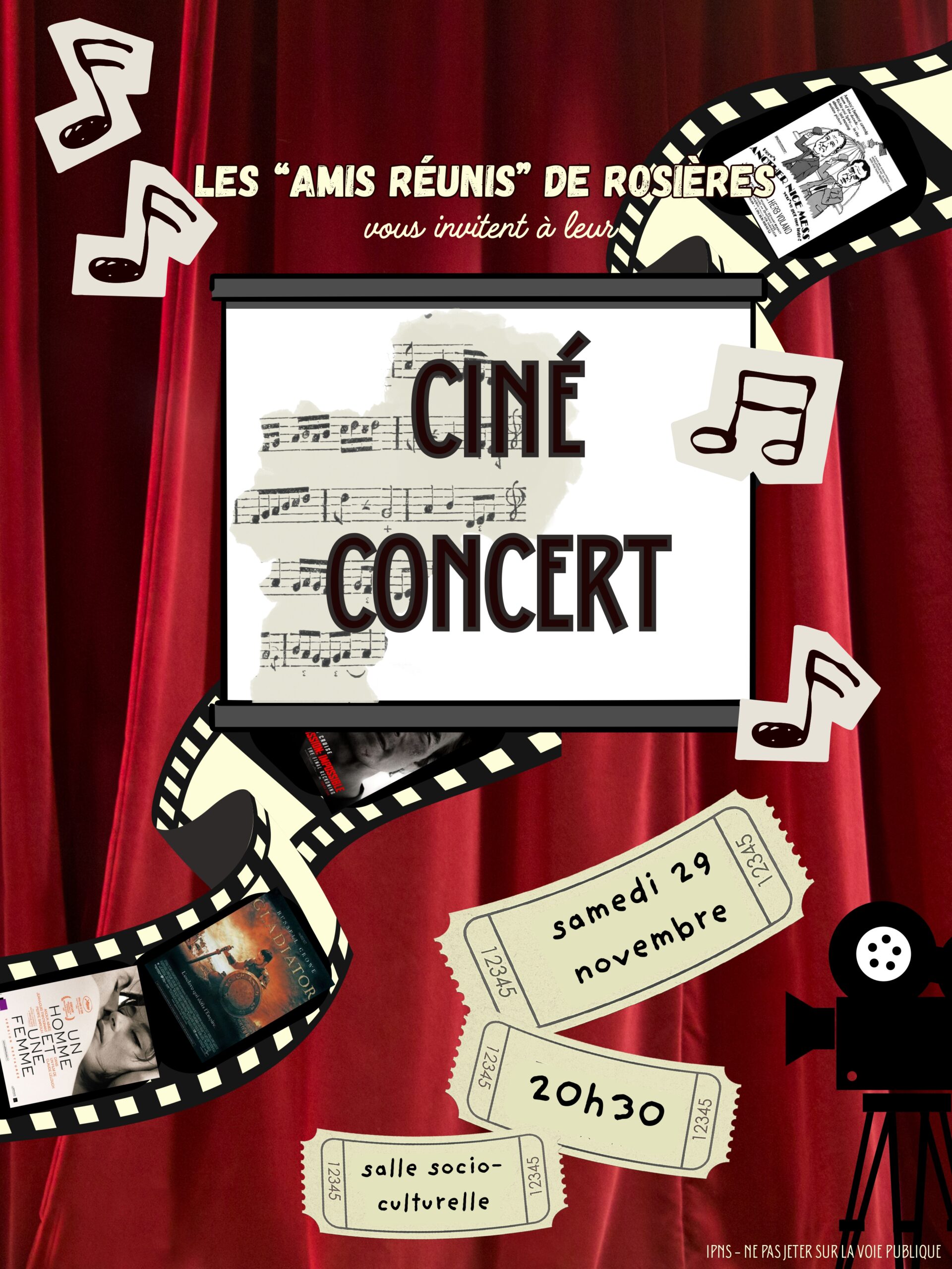 Ciné Concert avec « Les Amis Réunis » – 29/11/2025