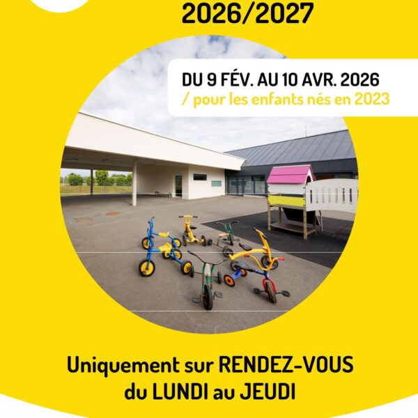 Inscription scolaire 2026/2027