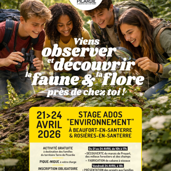 Stade ados « Environnement » du 21 au 24 avril 2026