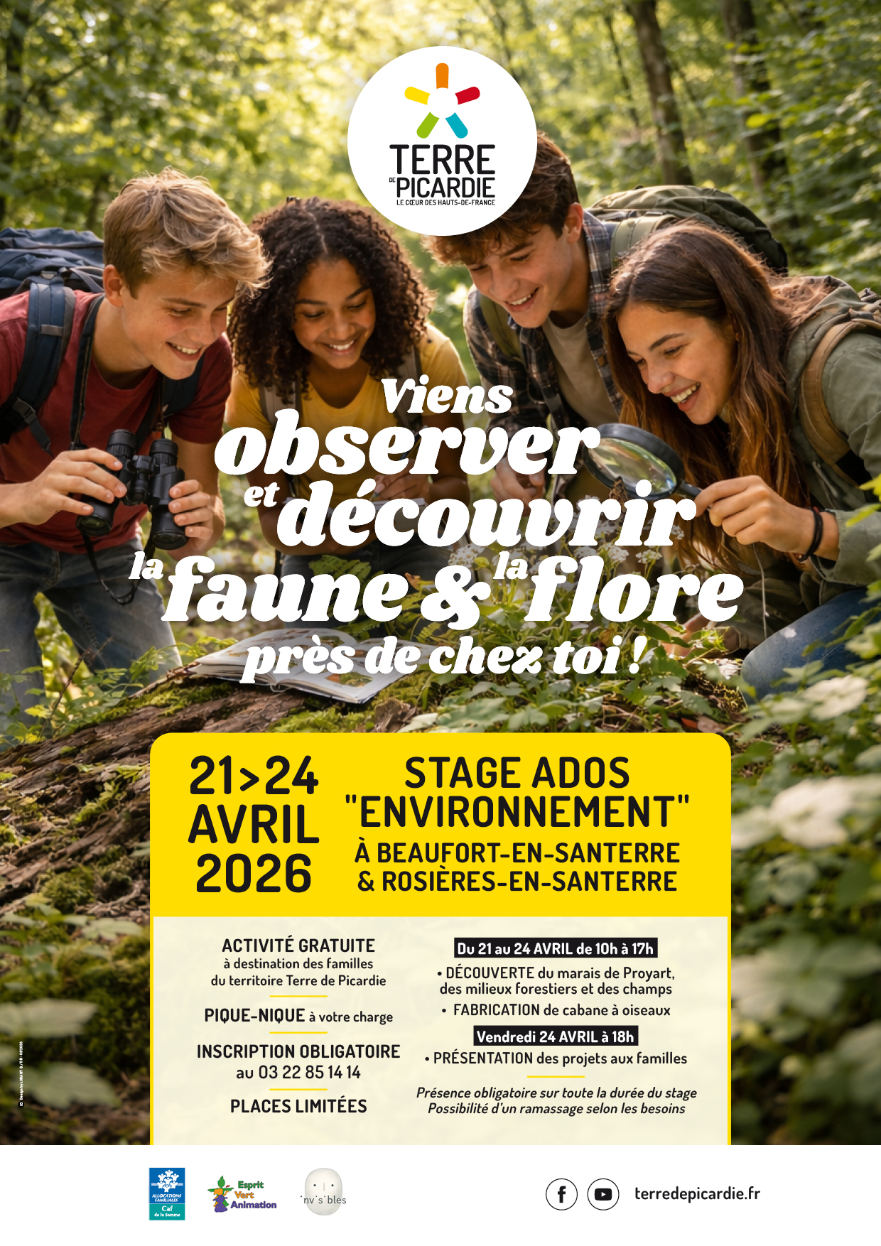 You are currently viewing Stade ados « Environnement » du 21 au 24 avril 2026