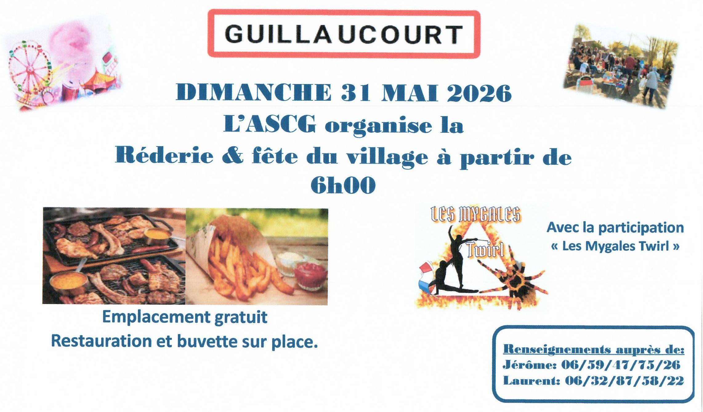 Réderie organisée par l&rsquo;A.S.C.G le 31/05/2026