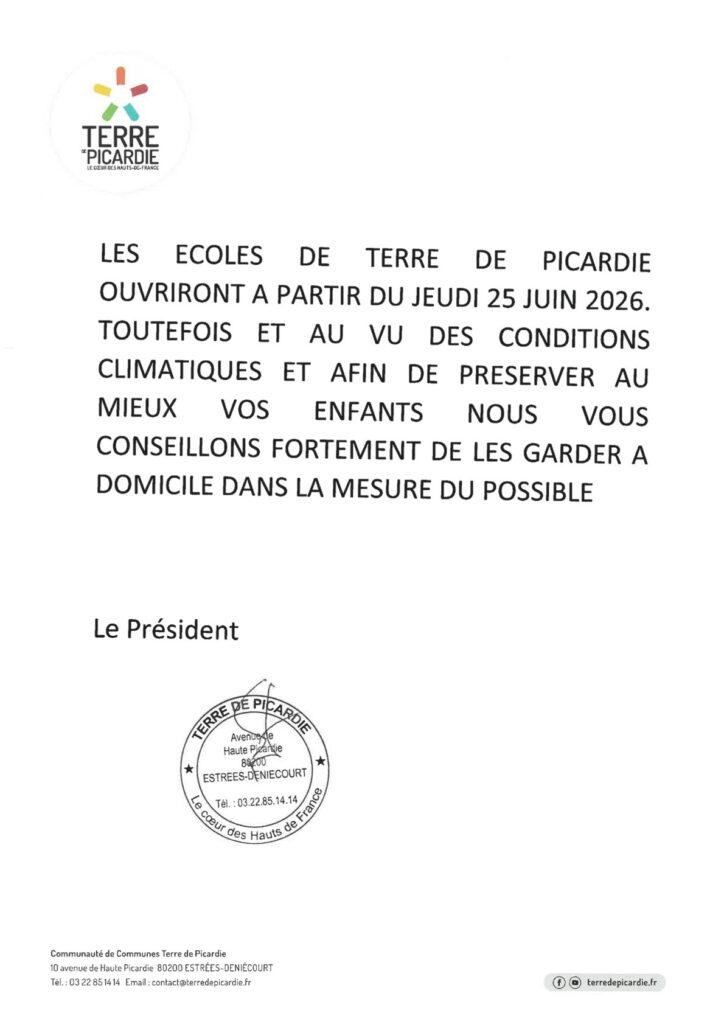 Ré-ouverture des écoles