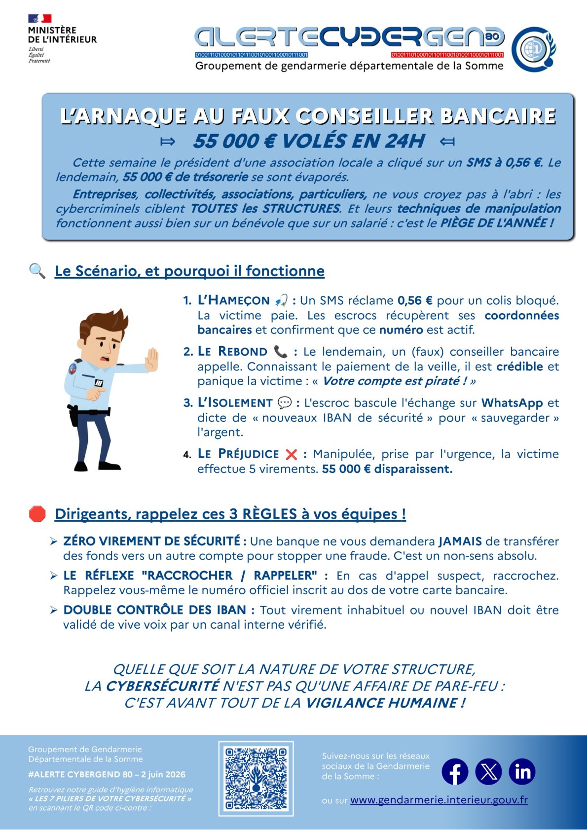 Information cybersécurité de la gendarmerie de la Somme