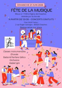 Lire la suite à propos de l’article Fête de la musique  à Chaulnes – 21/06/2026