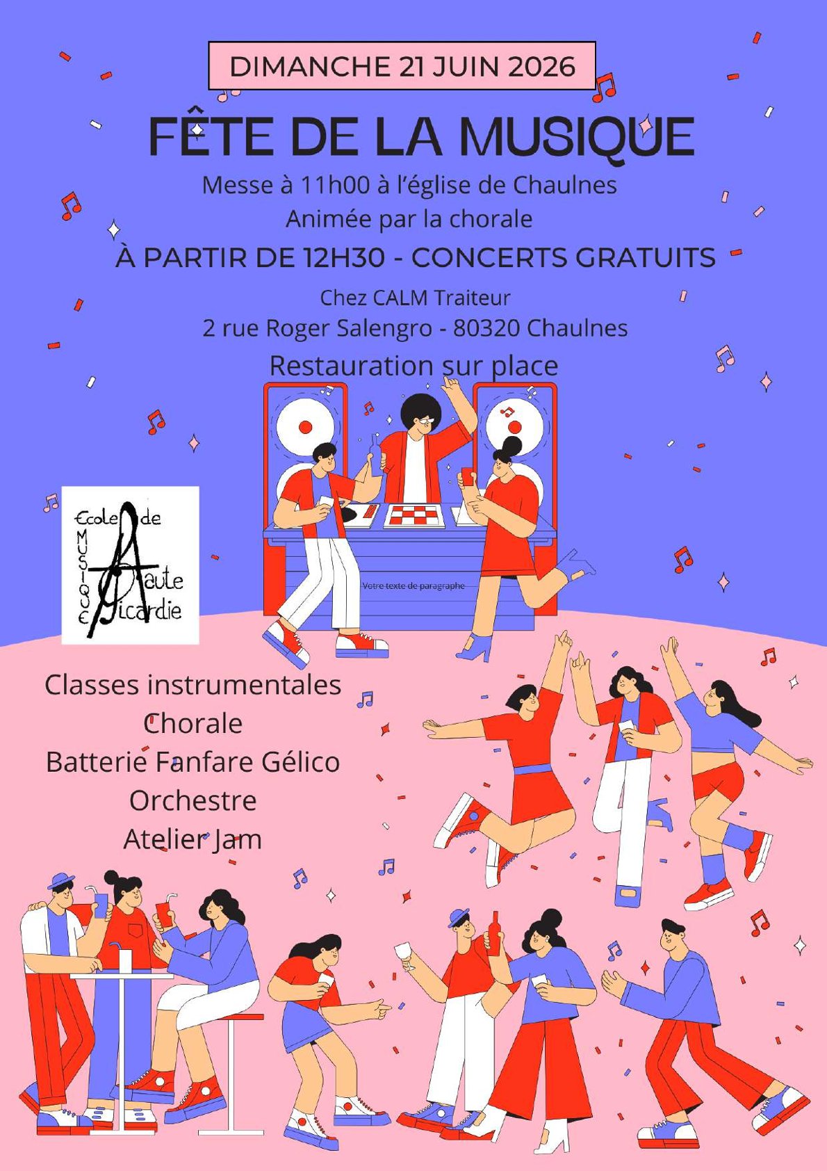 Fête de la musique à Chaulnes – 21/06/2026
