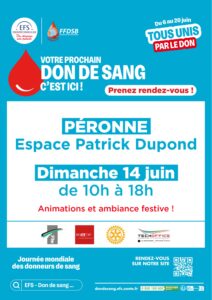 Lire la suite à propos de l’article Don du sang à Péronne le 14/06/2026